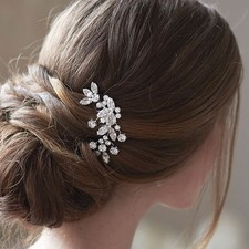 Bride Wedding Hair Comb Crystal Rhinestone Bridal Accessories HC042 Gold