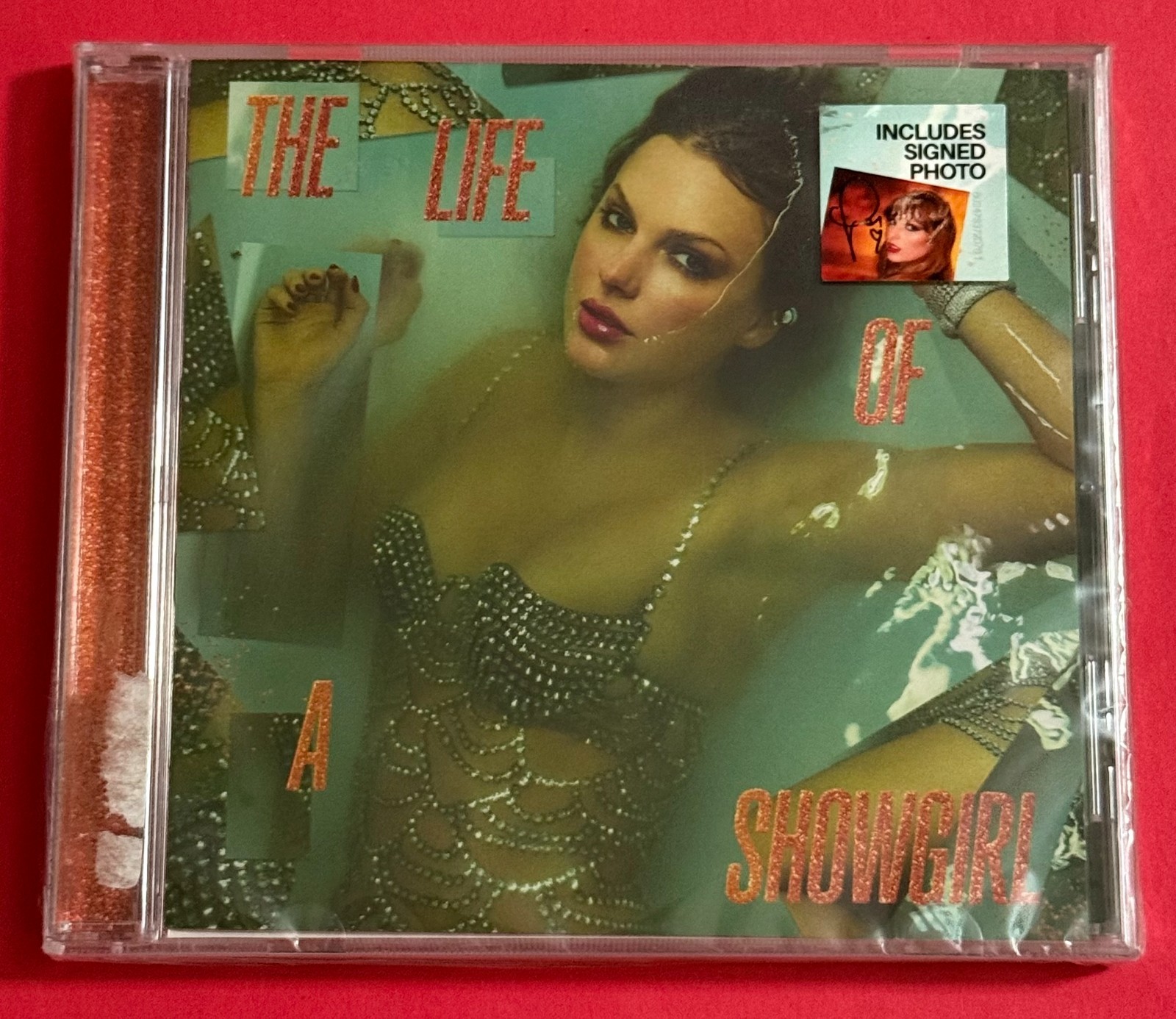 Taylor Swift The Life of a Showgirl CD + SIGNED Photo New/Mint