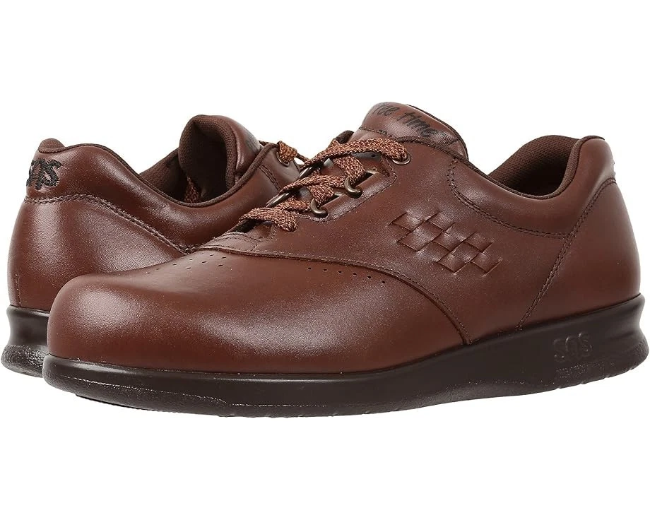SAS Free Time 0083-182 Women's 5.5 Brown Leather Comfort Walking Shoes ZOGG1576