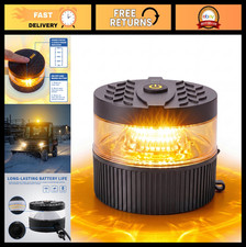 Portable Usb-c Rechargeable Amber Beacon Strobe Light - Magnetic Base Led Warnin