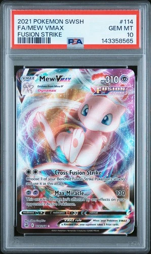 2021 Pokemon Sword & Shield Fusion Strike #114 Fa/Mew Vmax Fusion Strike PSA 10