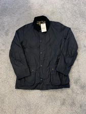 Image of Men’s Barbour Navy Ashby Tartan Lined Waxed Jacket BNWT - Size Medium