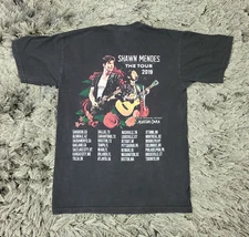Shawn Mendes The Tour 2019 T-Shirt Mens Small Black Concert Dates Merch Flaws