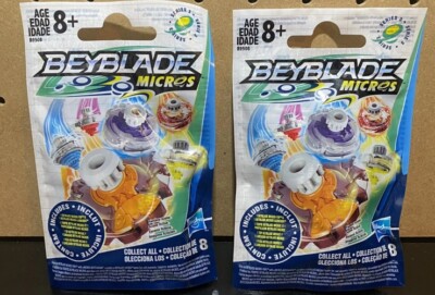 NEW- LOT OF 2 - Beyblade Micros Series 3 Blind Bag with launcher