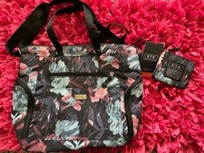 Eta By Rosetti Whispy Floral Black Hand Bag Travel Bag - New With Tags