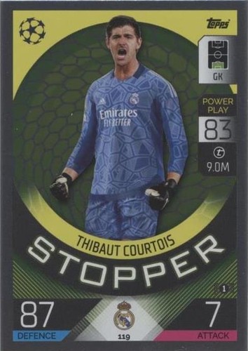 2022-23 Topps Match Attax UEFA Thibaut Courtois #119 Real Madrid