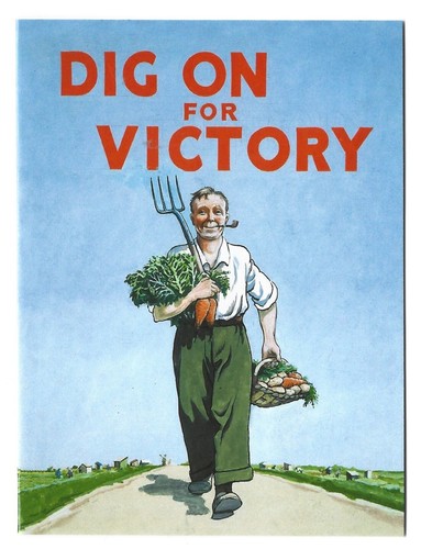 Any Occasion Greeting Card WW2 Dig On For Victory Male for Him Happy Birthday - Afbeelding 1 van 3