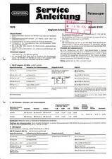 Service Manual-Anleitung für Grundig Satellit 2100  