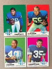 1969 Topps Football Cards Detroit Lions Lot of 4 cards EX