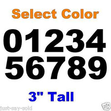 0-9 Numbers 1x Set Vinyl Decals 3" Inches - DIY Sign Car Dealer - Select Color