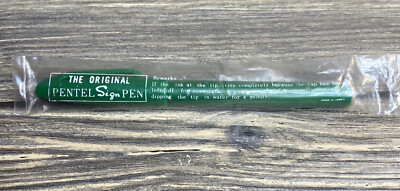Vintage Original Pentel Sign Pen Green Plastic A2