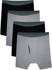 FRUIT OF THE LOOM MEN'S PREMIUM COOLZONE BOXER BRIEFS 4 PACK