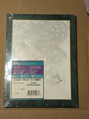 Great Papers Letterhead PINE CONES MOTIF 24 lbs 100 sheets brand new/unopened