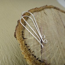 Fish Hook Earwires - Long French Hook Ear Wires - Sterling Silver Earring Hooks