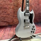 Standard silver 6-string Sg electric guitar with chrome hardware Us warehouse