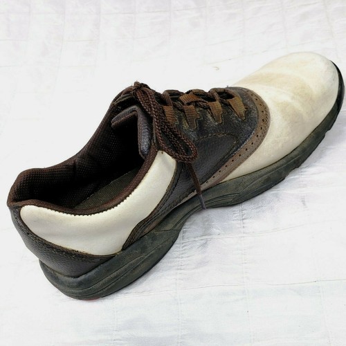 FootJoy Mens Size 12 M GreenJoys Off-White Brown Soft Cleats Golf Shoes 45402 - Picture 5 of 11