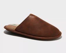 Dluxe by Dearfoams Men's Damien Scuff Slippers Brown - SIZE S 7/8