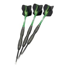 3pcs Professional Competition Tungsten Hard Darts Steel Barrel Green Tip Shafts