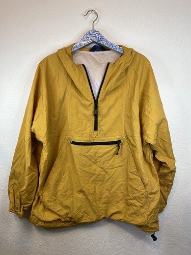 Yellow Nylon Anorak Windbreaker Jacket 