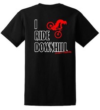 I RIDE DOWNHILL MOUNTAIN BIKE T SHIRT JUST RIDE MTB TREK SPECIALIZED CANNONDALE