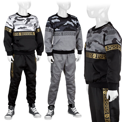 Räumungsverkauf Jogginganzug Freizeit Sportanzug Kinder Set: langarm Shirt +Hose
