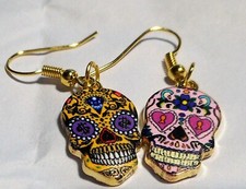 Sugar Skull Earrings - Day of the Dead - Halloween