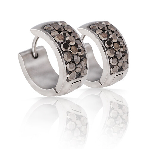 2 Créoles Huggies En Acier Inox - Clous D'oreilles Femmes/hommes - Neuf Sans Emballage