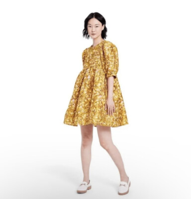 Kika Vargas Women's Dress Target Mum Floral Puff Sleeve Mini EUC Sz L | eBay