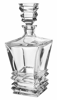 Square Glass Whiskey Decanter Set with Four 11 oz Rocks Glasses in Square Glass Whiskey Decanter Set with Four 11 oz Rocks Glasses in