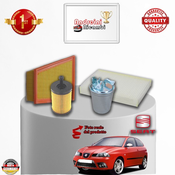 Set Service 4 Filter Seat Ibiza IV 1.4 Tdi 55KW 75CV Von 2007-> 2009-image