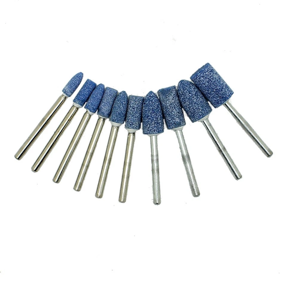 MARKENLOS L122 / Schleifstein blau Set 10-teilig 4-5-6-8-10 mm Dremel Proxxon