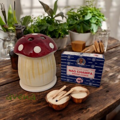 Pilz Räucherkegel Brenner mit GRATIS Box Satya Räucherkegel ideales Geschenk
