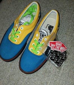 yellow lace up vans