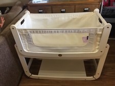 Snuzpod Bedside Baby Rocking Moses Basket, Cot With Storage Pocket