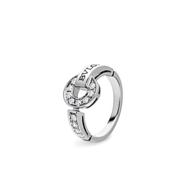 Bague Bvlgari en or blanc 18 carats et diamants avec boite et