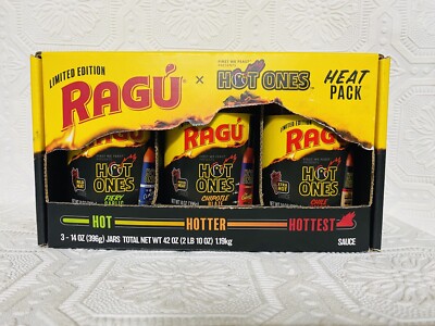 Ragu Pasta Sauce X Hot Ones Heat Pack  Fiery Garlic Chipotle Blaze Chile Buffalo