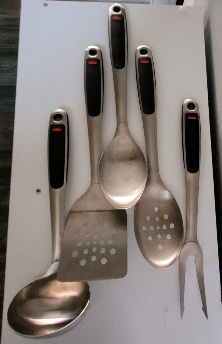 OXO 5 Piece Prep & Serve Kitchen Tool Utensil Set Stainless Steel Good  Grips
