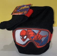 Marvel The Amazing Spider-Man Boy's Youth Character Beanie Hat  Gloves NWT OSFM