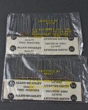 (100) Allen-Bradley RCR07G395JS Carbon Comp Resistors 1/4 Watt, 3.9 MegOhms