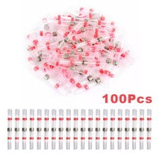 100Pcs Heat Shrink Wire Seal Solderstick Butt Sleeve Low Temp Solder Connector