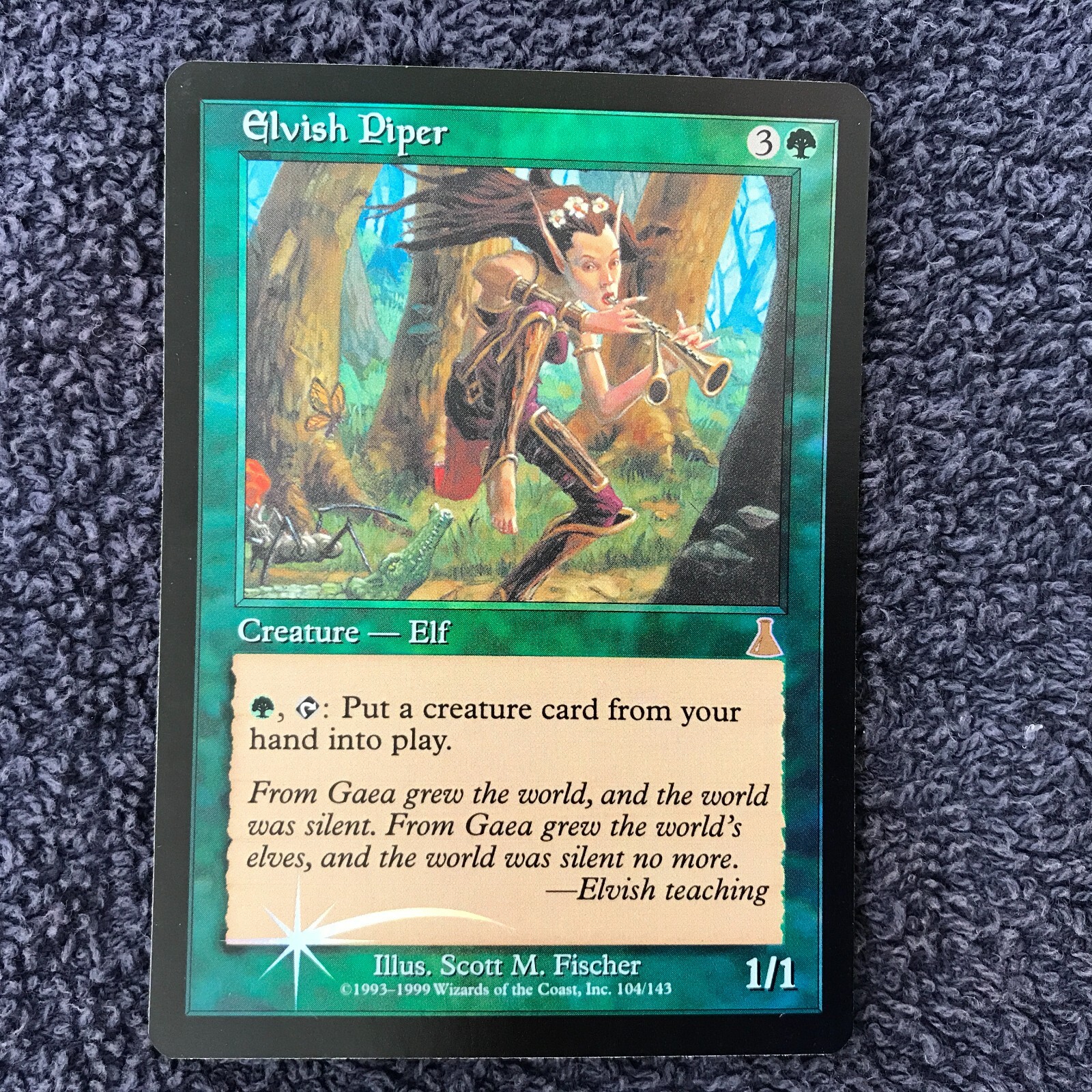 ELVISH PIPER Foil Urza's Destiny Magic the Gathering rare Unplayed NM