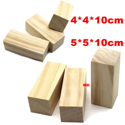 Rectangle Solid Pine Wood Blocks Cubes Wooden Hardwood DIY Model Craft Supplies