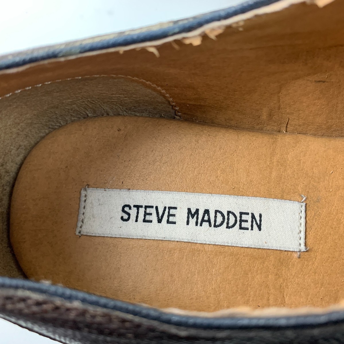 Steve Madden P-Scales Oxford Brown Leather Snake Print Lace  display picture 2