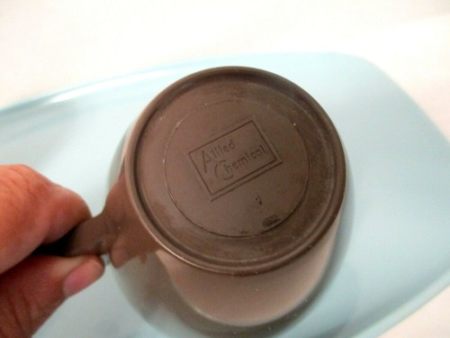 Vintage Brown Plastic Sugar Bowl and Creamer Set Allied Chemical USA Camping - Picture 4 of 8