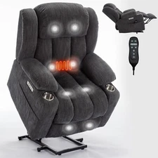 350 LBS Heat Massage Power Lift Recliner Chair Elderly Reclining Sofa Heated
