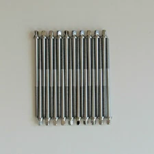 20 Drum Tension Rods 110mm(4 3/8") Chrome with Washers Diameter 7/32" Drum Part