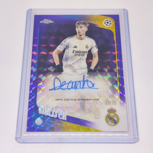 2025-26 Topps Chrome UEFA Club Competitions Auto Purple DEAN HUIJSEN /75!!
