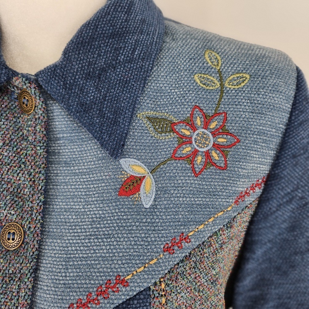 Alfred Dunner Embroidered Patchwork Jacket Cottag… - image 4