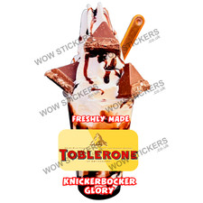 Toblerone Ice Cream Knickerbocker Glory Sticker Aufkleber (Gr&ouml;&szlig;e w&auml;hlbar)