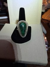 925 Sterling Silver Vintage Israel Eilat Ring Size 8 3/4  Is Adjustable 1950's